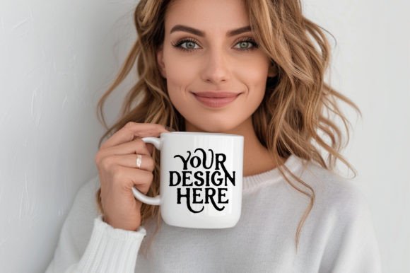 Download Woman with Blank Mug Mockup 4 - Blank mug mockup Collection
