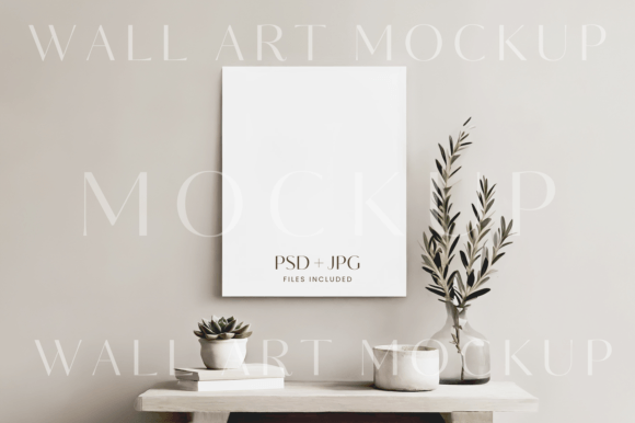 Download 16x20" Wall Art Mockup, 4:5 Print Mockup - Wall art mockup Collection